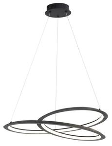 Lampadario LED a sospensione con filo TANGO LED/44W/230V 4000K diametro 60 cm nero