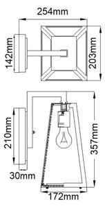 Kichler KL-DELISON-M-RZ - Applique da esterno DELISON 1xE27/60W/230V IP44