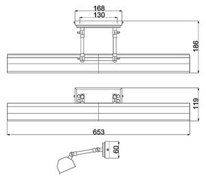 Elstead CHAWTON-PLL-PN - Lampada per quadri CHAWTON 4xE14/40W/230V cromo lucido