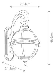 Kichler KL-HALLERON-2S-BU - Lampada da esterno HALLERON 2xE14/40W/230V IP44