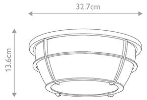 Quoizel QZ-CHANCE-F-PC - Plafoniera per bagno CHANCE 2xE27/60W/230V IP44