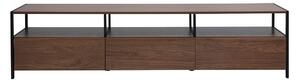 Mobile TV finitura legno scuro noce e metallo nero L180 cm MAXENCE