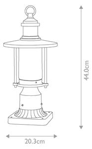 Kichler KL-RIVERWOOD3-M - Lampada da esterno RIVERWOOD 1xE27/60W/230V IP44 nero