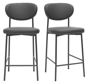 Sgabelli da bar fissi neri H65 cm (set di 2) BREKA