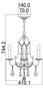 Feiss FE-VALENTINA4 - Lampadario a sospensione con catena VALENTINA 4xE14/60W/230V