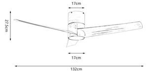 ZEVENTI - Ventilatore da soffitto LED BARROSA LED/18W/230V Wi-Fi Tuya marrone + telecomando