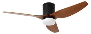 ZEVENTI - Ventilatore da soffitto LED PADUA LED/18W/230V Wi-Fi Tuya nero/marrone + telecomando