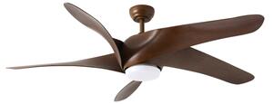 ZEVENTI - Ventilatore da soffitto LED LUCCA LED/18W/230V Wi-Fi Tuya marrone + telecomando