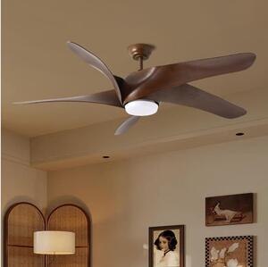 ZEVENTI - Ventilatore da soffitto LED LUCCA LED/18W/230V Wi-Fi Tuya marrone + telecomando