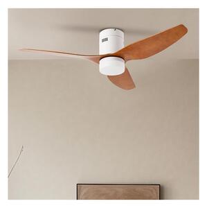 ZEVENTI - Ventilatore da soffitto LED PADUA LED/18W/230V Wi-Fi Tuya bianco/marrone + telecomando