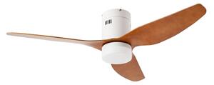 ZEVENTI - Ventilatore da soffitto LED PADUA LED/18W/230V Wi-Fi Tuya bianco/marrone + telecomando