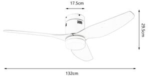 ZEVENTI - Ventilatore da soffitto LED PADUA LED/18W/230V Wi-Fi Tuya bianco + telecomando