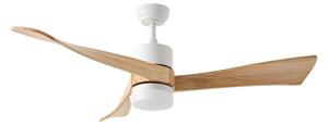 ZEVENTI - Ventilatore da soffitto LED NATURITO LED/18W/230V Wi-Fi Tuya bianco/rovere + telecomando