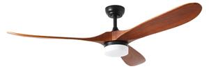 ZEVENTI - Ventilatore da soffitto LED GINOSA LED/18W/230V Wi-Fi Tuya nero/rovere + telecomando