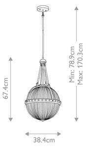 Kichler - Lampadario a sospensione con filo ASTER 3xE14/60W/230V oro