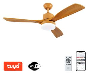 ZEVENTI - Ventilatore da soffitto LED MARE LED/24W/230V Wi-Fi Tuya rovere + telecomando