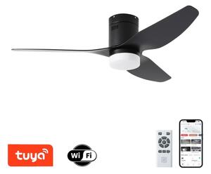 ZEVENTI - Ventilatore da soffitto LED PADUA LED/18W/230V Wi-Fi Tuya nero + telecomando