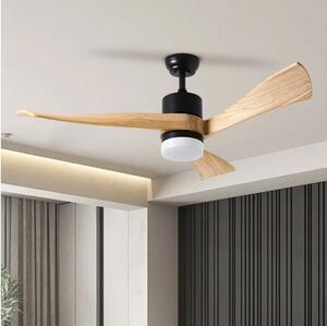 ZEVENTI - Ventilatore da soffitto LED NATURITO LED/18W/230V Wi-Fi Tuya nero/rovere + telecomando