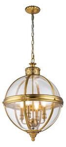 Feiss FE-ADAMS-4P-BB - Lampadario a sospensione con catena ADAMS 4xE14/60W/230V oro