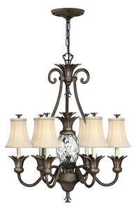 Hinkley HK-PLANT7-PZ - Lampadario a sospensione con catena PLANTATION 7xE14/40W/230V bronzo