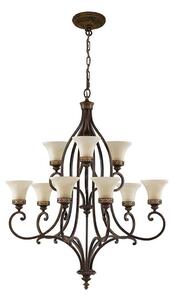 Feiss FE-DRAWING-ROOM9 - Lampadario a sospensione con catena DRAWING ROOM 9xE27/60W/230V