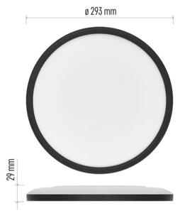 Plafoniera LED FLORI LED/18W/230V 4000K nero diametro 29 cm