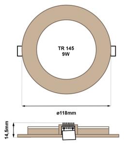 Lampada LED da incasso CIRCLE LED/6W/230V 4200K diametro 11,8 cm marrone