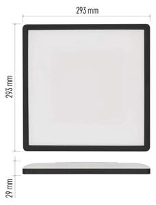 Plafoniera LED FLORI LED/18W/230V 4000K nero 29x29 cm