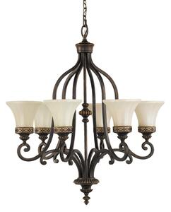 Feiss FE-DRAWING-ROOM6 - Lampadario a sospensione con catena DRAWING ROOM 6xE27/60W/230V