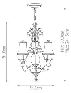 Hinkley HK-PLANT3-PZ - Lampadario a sospensione con catena PLANTATION 4xE14/40W/230V bronzo
