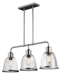 Feiss FE-HOBSON-3P-SN - Lampadario a sospensione con supporto rigido HOBSON 3xE27/60W/230V