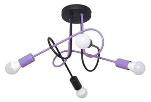 Lampadario a plafone OXFORD 4xE27/15W/230V nero/viola