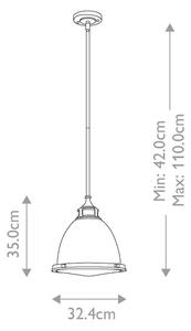 Hinkley HK-AMELIA-P-M-CM - Lampadario a sospensione con supporto rigido AMELIA 1xE27/60W/230V cromo lucido