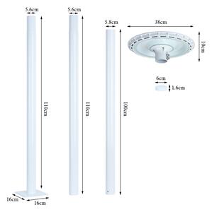 Brilagi - Lampione stradale LED per esterni URBANSPARK LED/120W/230V bianco IP65