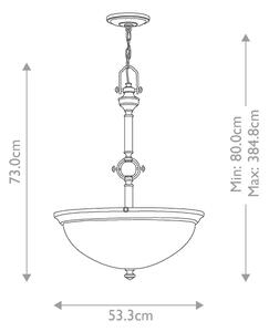 Hinkley HK-MAYFLOWER-P-C - Lampadario a sospensione con catena MAYFLOWER 3xE27/60W/230V