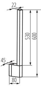Kanlux 38891 - Applique a LED da esterno YALTE LED/8W/230V 3000K IP54 nero