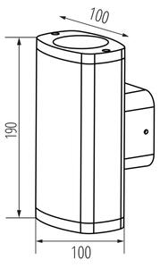 Kanlux 38882 - Applique da esterno ZEVI 2xGU10/10W/230V IP54 nero