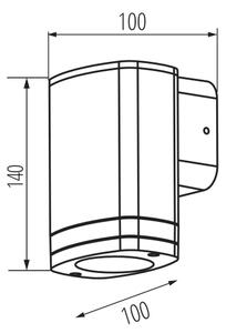 Kanlux 38884 - Applique da esterno ZEVI 1xGU10/10W/230V IP54 nero