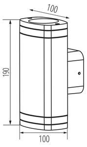 Kanlux 38886 - Applique da esterno ZEVI 2xGU10/10W/230V IP54 nero