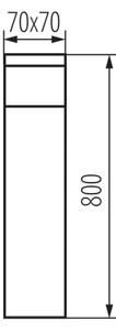 Kanlux 38766 - Lampada da esterno DASTEN 1xG9/11W/230V 80 cm IP44 nero