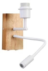 Brilagi - LED Lampada flessibile da muro NUBILA WOOD 1xE27/25W/230V + LED/3W quercia/bianco
