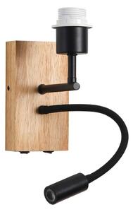 Brilagi - LED Lampada flessibile da muro NUBILA WOOD 1xE27/25W/230V + LED/3W quercia/nero