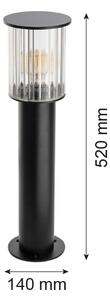 Argon 8749 - Lampada da esterno NORFOLK 1xE27/15W/230V IP44 52cm nero