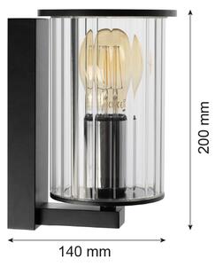 Argon 8748 - Applique da esterno NORFOLK 1xE27/15W/230V IP44 nero
