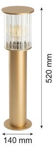 Argon 8753 - Lampada da esterno NORFOLK 1xE27/15W/230V IP44 52cm oro