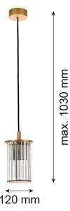 Argon 8755 - Lampadario da esterno a sospensione con filo NORFOLK 1xE27/15W/230V IP44 oro