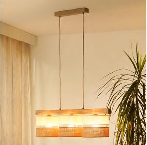 Brilagi - Lampadario a sospensione con filo FOREST 3xE27/15W/230V pino/beige/color crema