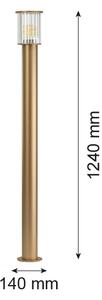 Argon 8754 - Lampada da esterno NORFOLK 1xE27/15W/230V IP44 124cm oro