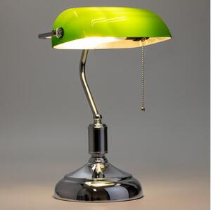 Brilagi - Lampada da tavolo BANK OFFICE 1xE27/60W/230V cromo lucido/verde