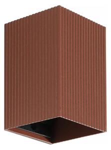 FARO 40537 - Applique SOLE 1xGU10/8W/230V color mattone ondulato quadrato